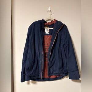Timberland Men's Navy Blue Windbreaker Large